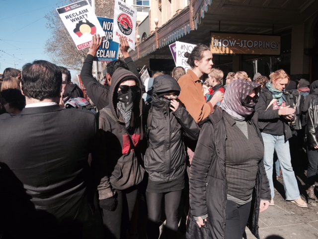 Picture from the 'Reclaim Australia Rally', Melbourne, July 2015