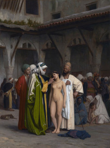 The Slave Market (c. 1884), painting by Jean-Léon Gérôme Source: Wikipedia