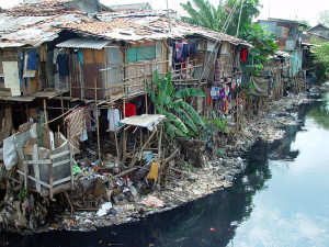 Urban poverty in Jakarta, Indonesia.