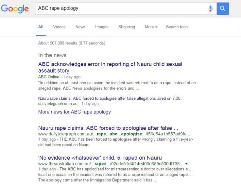 ABC whitewash their own rape apology