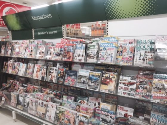 The magazine isle in a Supermarket in Melbourne, Australia. So women have interests but men do not?