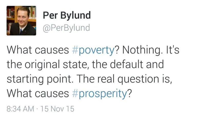 Quote of the Day: What causes poverty?