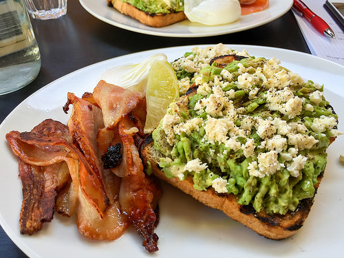 Smashed avocado photo