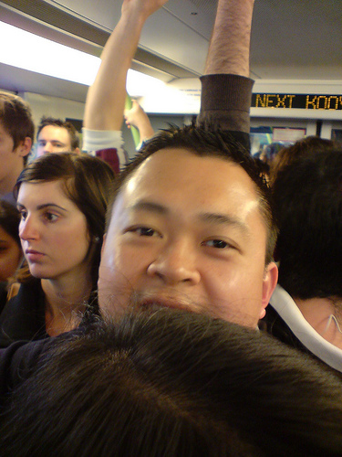 Melbourne packed train photo