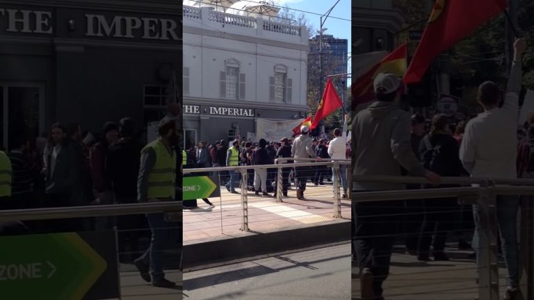 Melbourne: Far-left activists hurl obscenities at peaceful right-wing protest