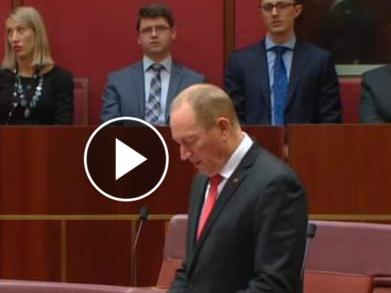 Senator Fraser Anning’s Maiden Speech: Full Transcript