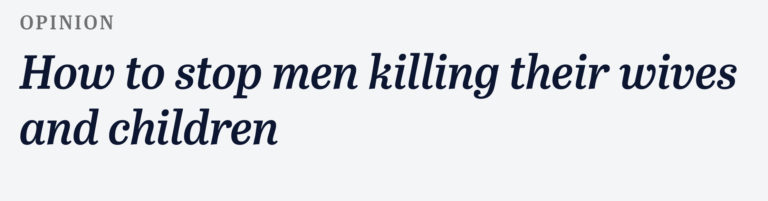 Feminists profile all men as potential murderers