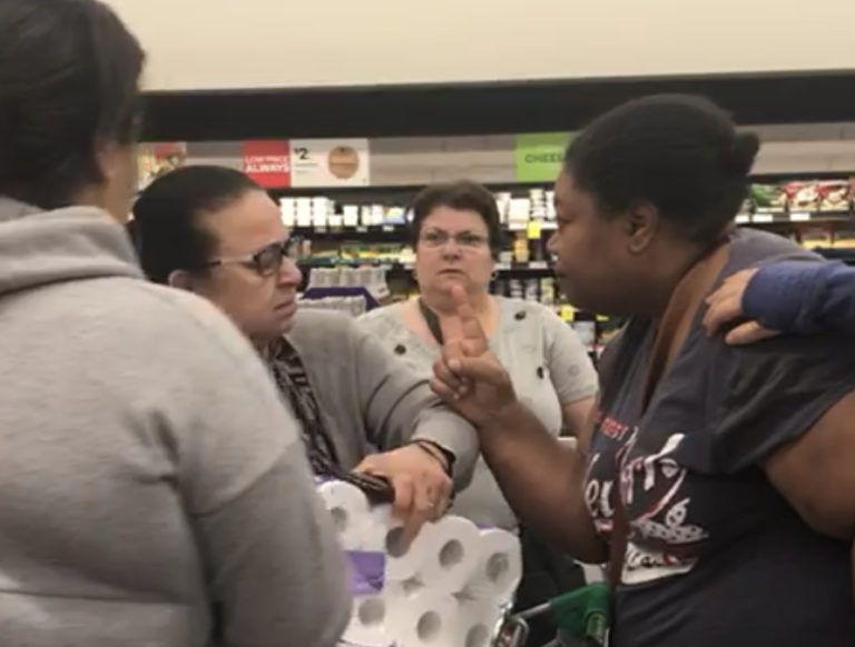 Three Foreign Fatties Fight over Toilet Paper