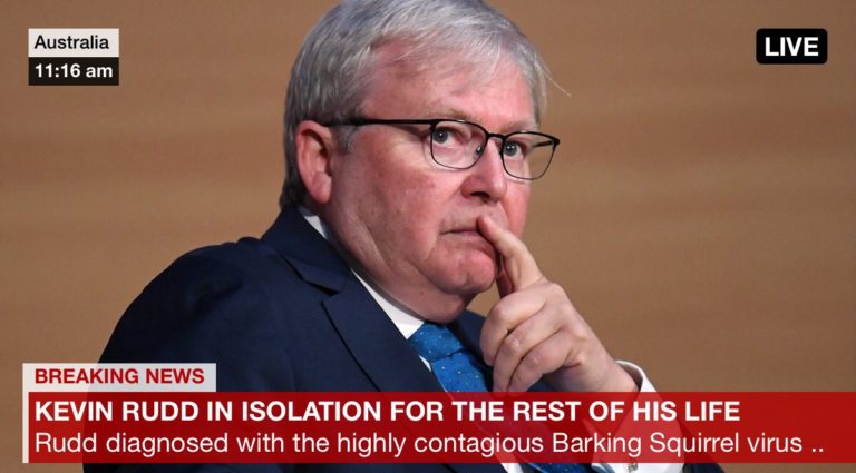 Kevin Rudd outraged to learn no-one cares what he thinks about anything