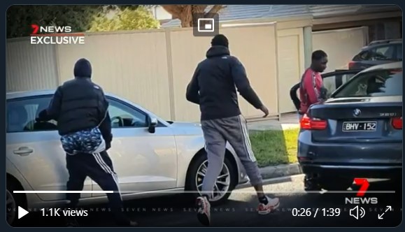 African Gang in BMW rob Middle Eastern Audi owner and nobody in Melbourne cares