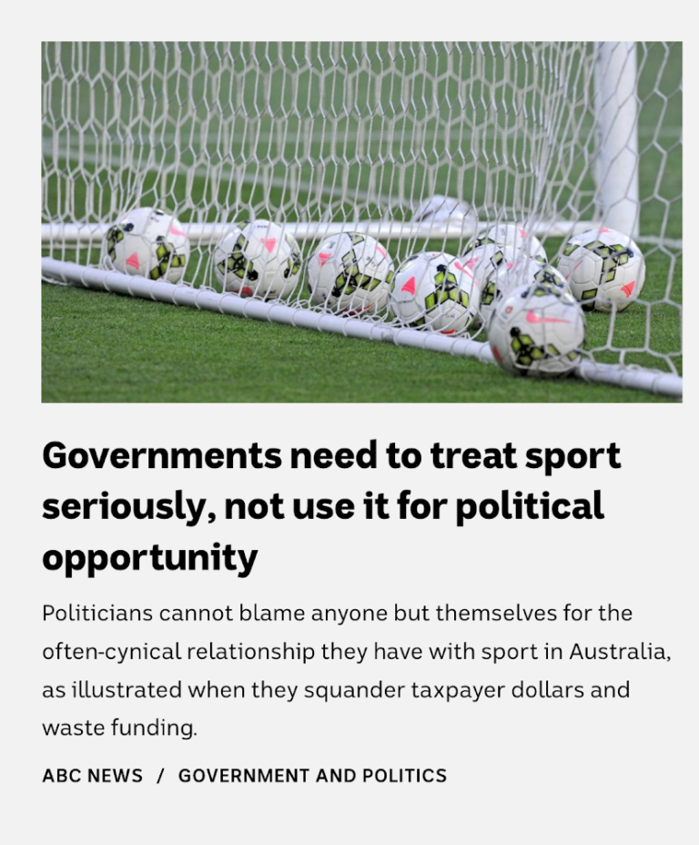 ABC have the cheek to accuse others of politicising sport