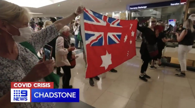 Successful anti-lockdown flashmob protest conducted at Chadstone