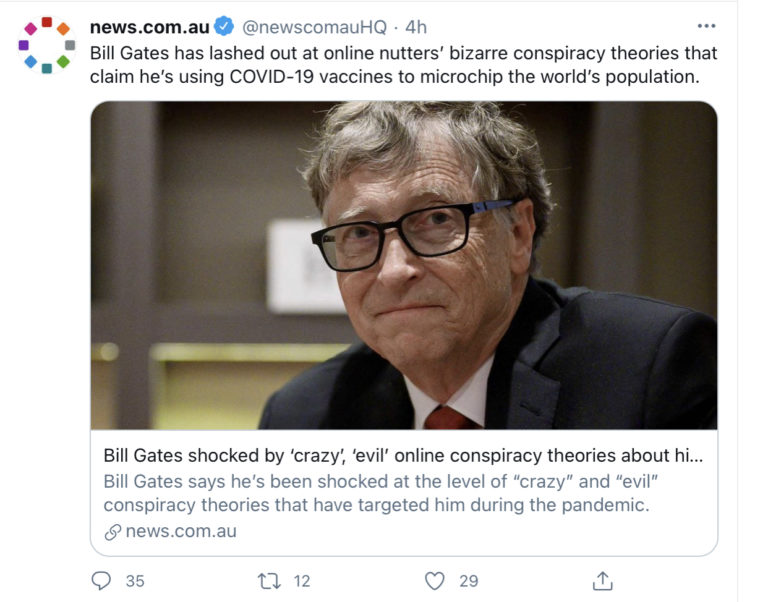 Crazy and evil billionaire who wants to microchip the world says people who say he is a crazy and evil billionaire who wants to microchip the world are crazy and evil