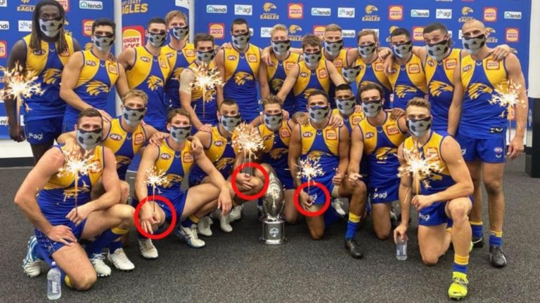 West Coast Eagles players stand by White Supremacist hand gesture