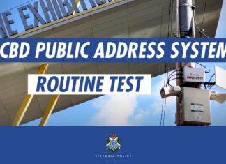 110 Emergency Speakers are being tested in Melbourne’s CBD and we’re supposed to pretend this is normal