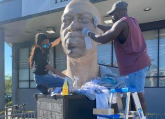 Political Establishment and Antifa Launch Manhunt For Men Who Spray Painted George Floyd Statues While Public Expresses Support For “Vandals”
