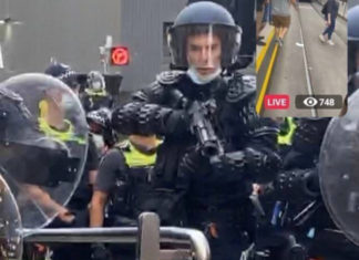 RUBBER BULLETS: Heavily armed police fire on Peaceful Protesters in Melbourne