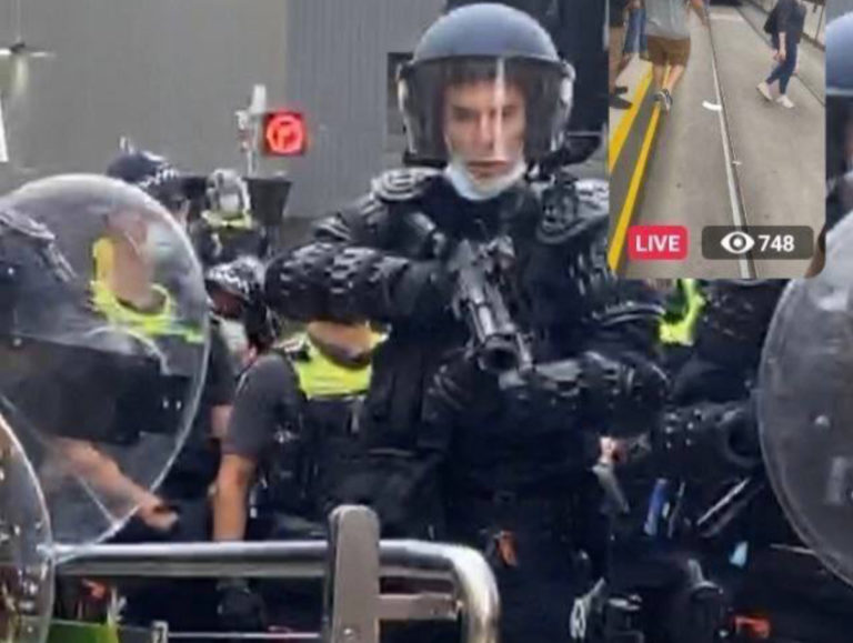 RUBBER BULLETS: Heavily armed police fire on Peaceful Protesters in Melbourne