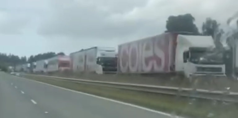 Aussie Truckie Blockade Videos GO VIRAL