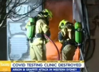 Covid Testing Facility in Western Sydney burnt to the ground