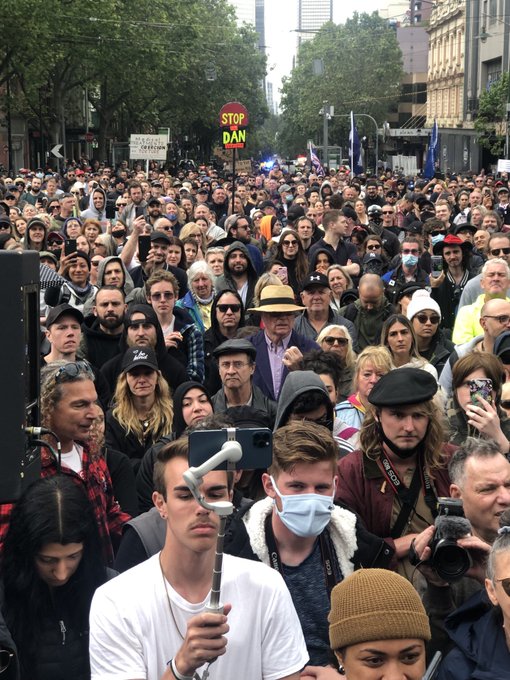 MELBOURNE: MASSIVE FREEDOM RALLY was Peaceful because Police did not Initiate Violence