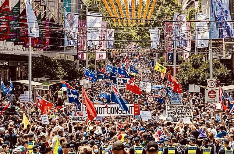 HALF A MILLION AUSSIES MARCH AGAINST VACCINE MANDATE