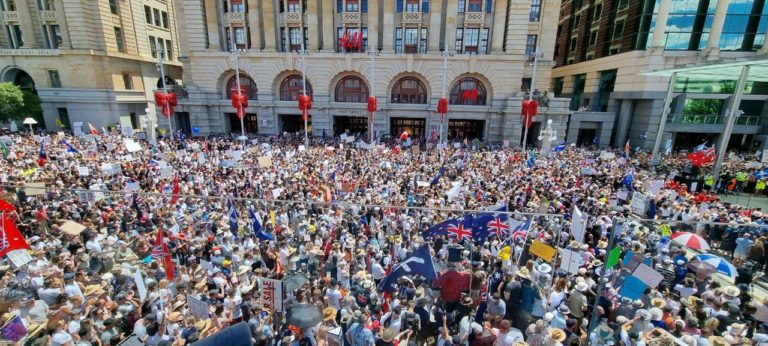 Perth Protest Against Vaccine Mandate Was 100,000 Strong