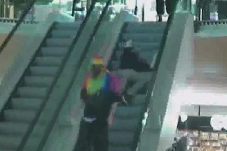 Covid Marshal Pushed Down Escalator In Melbourne