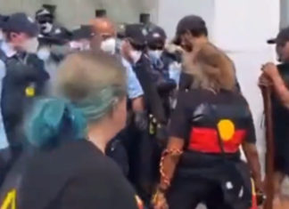 Aboriginal activists attempt to STORM PARLIAMENT HOUSE