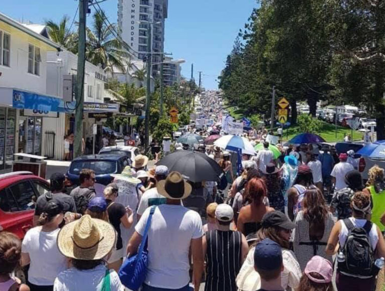 Get your hands off our kids: Hundreds of thousands of Aussies march against Vaccine Mandate