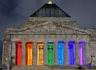 Shrine of Remembrance to be DEFILED with Groomer Rainbows