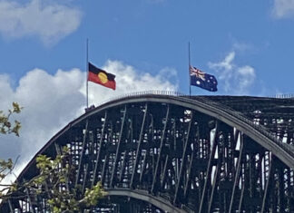 I was going to write a satire about lowering the aboriginal flag for the Queen but reality beat me to it