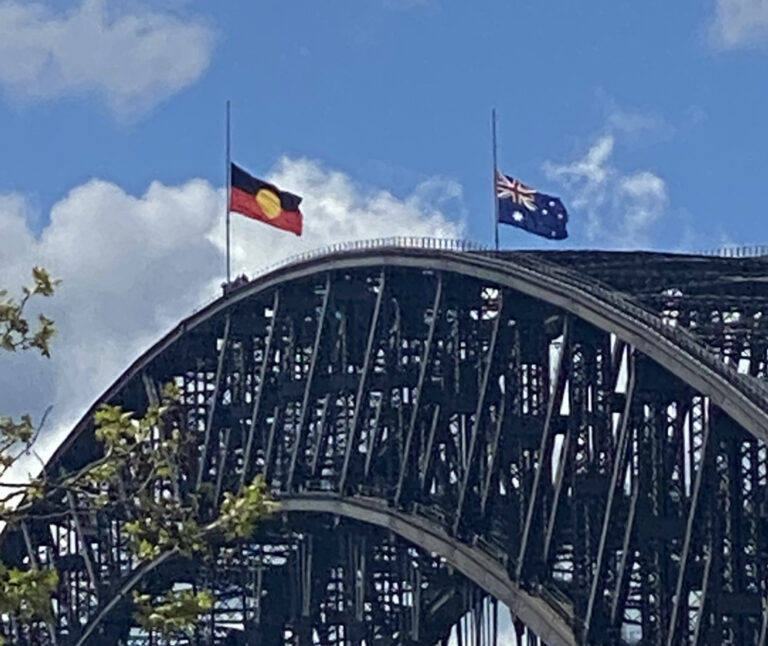 I was going to write a satire about lowering the aboriginal flag for the Queen but reality beat me to it